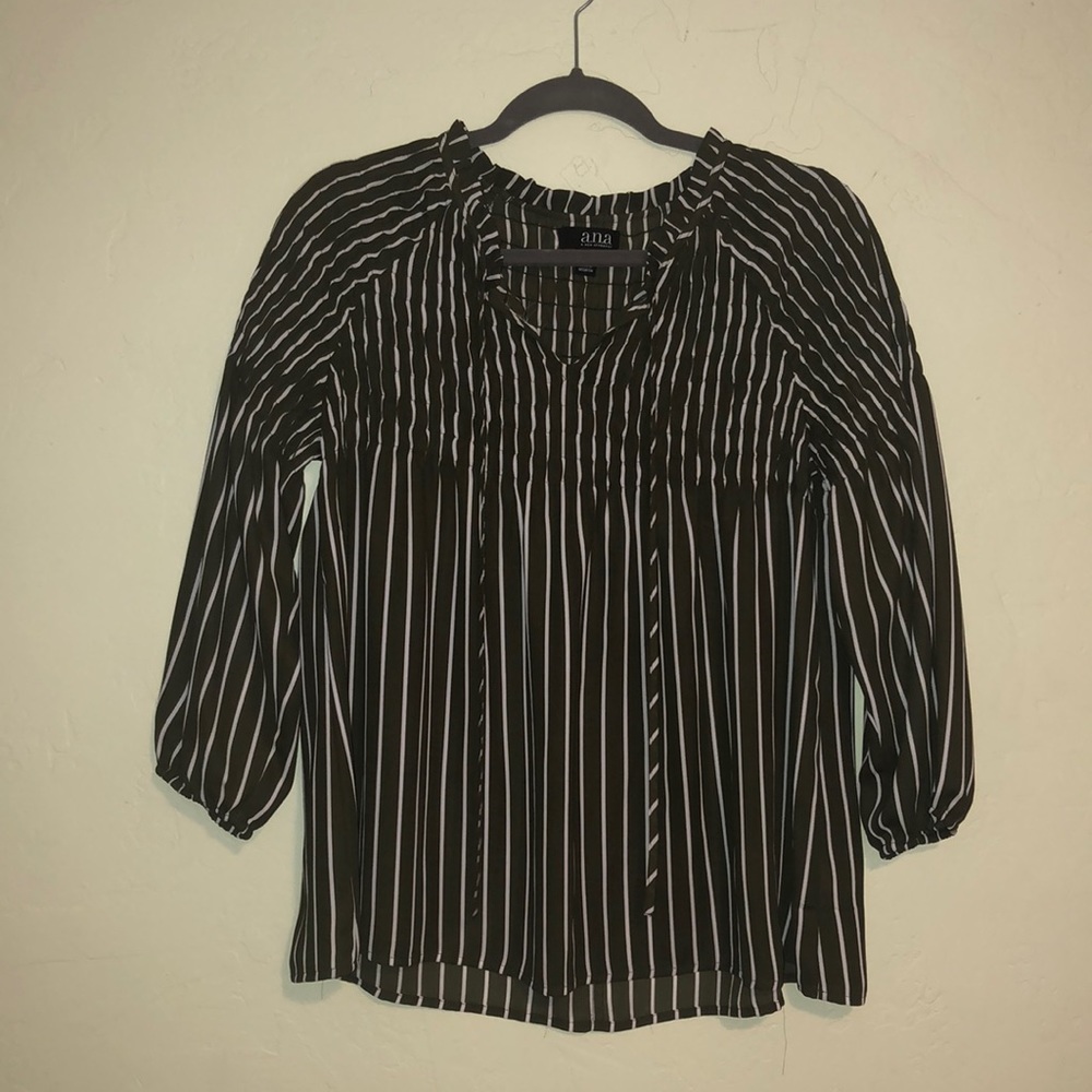 a.n.a olive green silky shirt